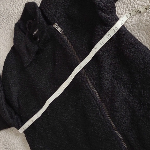 NWT Jones New York Medium Black Wool Blend Asymmetrical Zip Coat - Picture 12 of 16